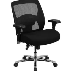 Flash Furniture HERCULES Series 24-7 Intensive Use Big & Tall Ergonomic Mesh Office Chair With Ratchet Back, Black/Gray