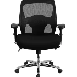Flash Furniture HERCULES Series 24-7 Intensive Use Big & Tall Ergonomic Mesh Office Chair With Ratchet Back, Black/Gray