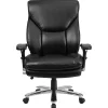 Flash Furniture HERCULES Series 24-7 Intensive Use Big & Tall Ergonomic LeatherSoft High-Back Office Chair With Lumbar Knob And Headrest, Black