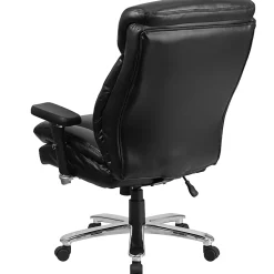 Flash Furniture HERCULES Series 24-7 Intensive Use Big & Tall Ergonomic LeatherSoft High-Back Office Chair With Lumbar Knob And Headrest, Black