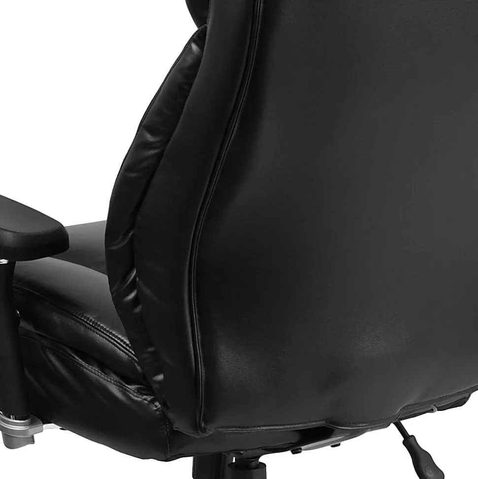 Flash Furniture HERCULES Series 24-7 Intensive Use Big & Tall Ergonomic LeatherSoft High-Back Office Chair With Lumbar Knob And Headrest, Black