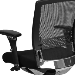 Flash Furniture HERCULES Series 24/7 Intensive-Use Ergonomic Mid-Back Executive Multifunction Office Chair, Black Fabric/Mesh/Gray -GOWY858