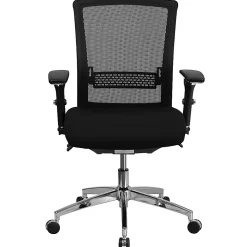 Flash Furniture HERCULES Series 24/7 Intensive-Use Ergonomic Mid-Back Executive Multifunction Office Chair, Black Fabric/Mesh/Gray -GOWY858