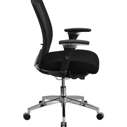 Flash Furniture HERCULES Series 24/7 Intensive-Use Ergonomic Mid-Back Executive Multifunction Office Chair, Black Fabric/Mesh/Gray -GOWY858
