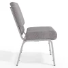 Flash Furniture HERCULES 21"W Stacking Church Chair, Gray/Silvervein