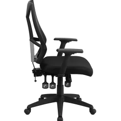 Flash Furniture High Back Mesh Multifunction Swivel Ergonomic Task Office Chair with Adjustable Arms, Black