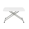 Flash Furniture Indoor/Outdoor Plastic Folding Table, 28-3/4"H x 30-1/4"W x 19-1/2"D, Granite White/Gray