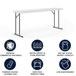 Flash Furniture Kathryn Plastic Folding Training Table, 29