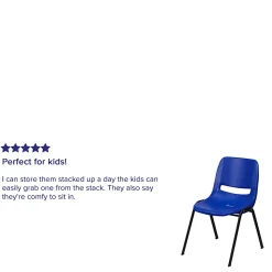 Flash Furniture Kids' HERCULES 440-lb Capacity Ergonomic Shell Stack Chair, 12