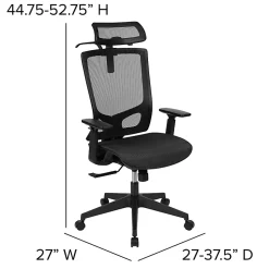 Flash Furniture Layla Ergonomic Mesh High-Back Office Chair, Black