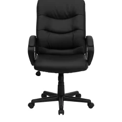 Flash Furniture LeatherSoft™ Faux Leather Mid-Back Swivel Task Chair With 24 1/2