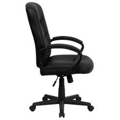 Flash Furniture LeatherSoft™ Faux Leather Mid-Back Swivel Task Chair With 24 1/2