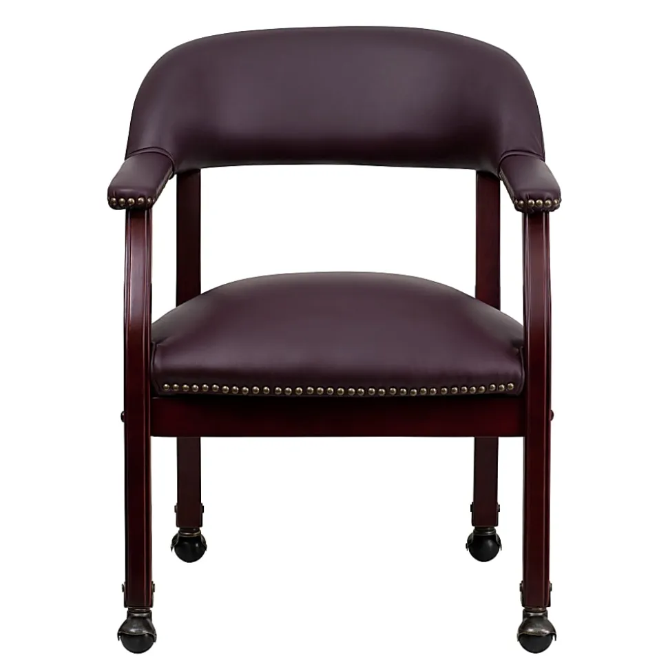 Flash Furniture Leathersoft Conference Chairs, Burgundy