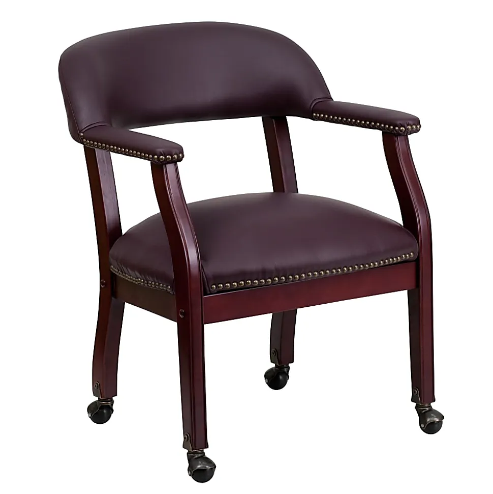 Flash Furniture Leathersoft Conference Chairs, Burgundy