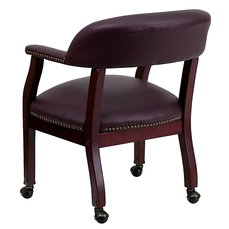 Flash Furniture Leathersoft Conference Chairs, Burgundy
