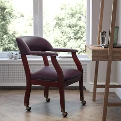Flash Furniture Leathersoft Conference Chairs, Burgundy