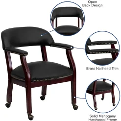 Flash Furniture Leathersoft Conference Chairs, Black