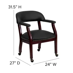 Flash Furniture Leathersoft Conference Chairs, Black