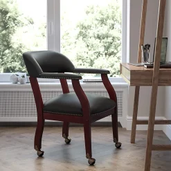 Flash Furniture Leathersoft Conference Chairs, Black