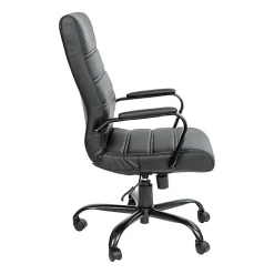 Flash Furniture LeatherSoft™ Faux Leather Mid-Back Swivel Task Chair With 21 1/2" Back Cushion, Black