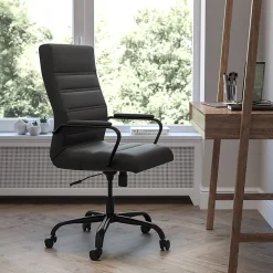 Flash Furniture LeatherSoft™ Faux Leather Mid-Back Swivel Task Chair With 21 1/2