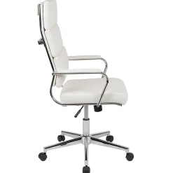 Flash Furniture LeatherSoft™ Faux Leather High-Back Contemporary Executive Office Chair, White