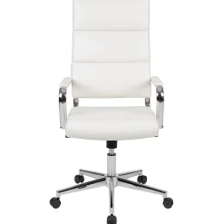 Flash Furniture LeatherSoft™ Faux Leather High-Back Contemporary Executive Office Chair, White