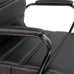 Flash Furniture LeatherSoft™ Faux Leather Mid-Back Office Chair, Black/Chrome