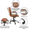 Flash Furniture LeatherSoft™ Faux Leather Mid-Back Office Chair, Brown/Black/Chrome