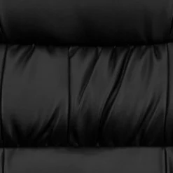 Flash Furniture LeatherSoft Executive Side Reception Chair with Powder Coated Frame, Black/Titanium Gray