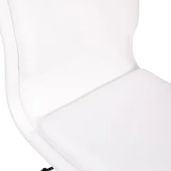 Flash Furniture Madigan Faux Leather Mid-Back Armless Swivel Task Office Chair, White