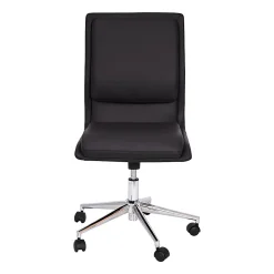 Flash Furniture Madigan Faux Leather Mid-Back Armless Swivel Task Office Chair, Black