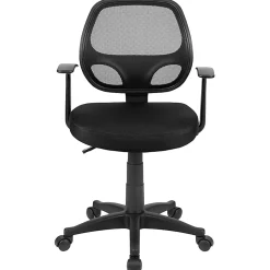 Flash Furniture Mallard Mesh Mid-Back Swivel Task Chair, Black