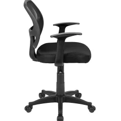 Flash Furniture Mallard Mesh Mid-Back Swivel Task Chair, Black