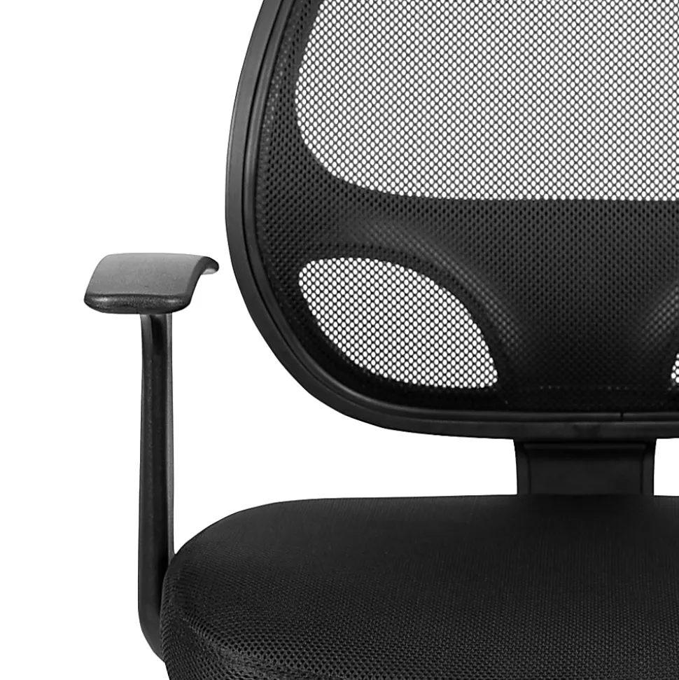 Flash Furniture Mallard Mesh Mid-Back Swivel Task Chair, Black