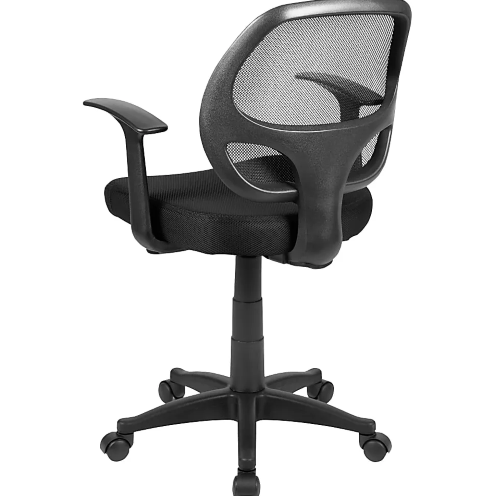 Flash Furniture Mallard Mesh Mid-Back Swivel Task Chair, Black