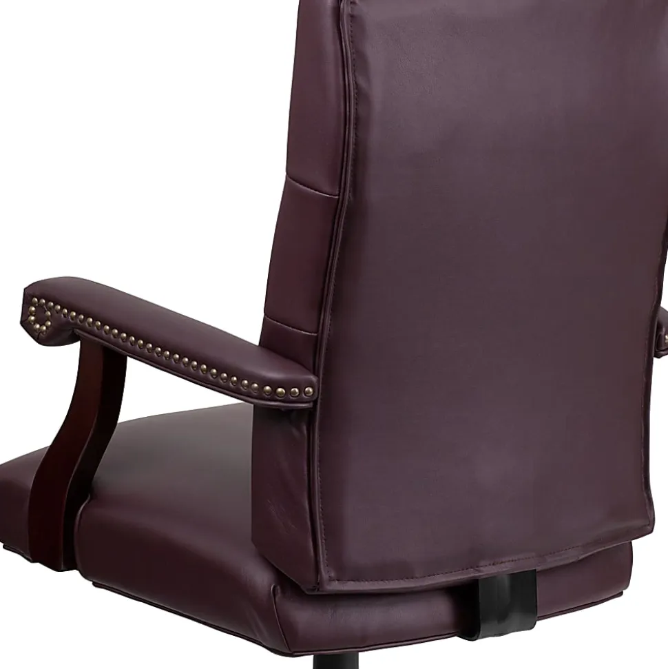 Flash Furniture Martha Washington LeatherSoft™ Faux Leather High-Back Swivel Office Chair, Burgundy