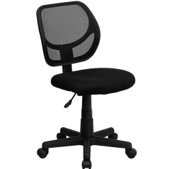 Flash Furniture Mesh Low-Back Swivel Task Chair, Black