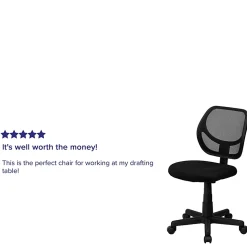 Flash Furniture Mesh Low-Back Swivel Task Chair, Black