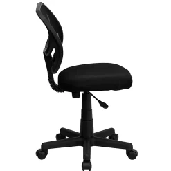 Flash Furniture Mesh Low-Back Swivel Task Chair, Black