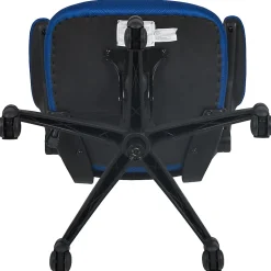 Flash Furniture Mesh Mid-Back Swivel Task Chair With Flip-Up Arms, Blue/Black