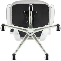 Flash Furniture Mesh Mid-Back Swivel Task Chair With Flip-Up Arms, Light Gray/White