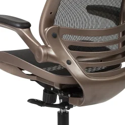 Flash Furniture Mesh Mid-Back Executive Office Chair, Black/Gold