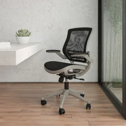 Flash Furniture Mesh Mid-Back Executive Office Chair, Black/Graphite Silver