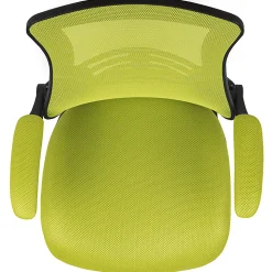 Flash Furniture Mesh Mid-Back Swivel Task Chair With Flip-Up Arms, Green/Black