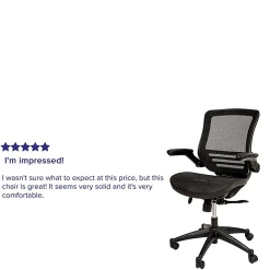 Flash Furniture Mesh Mid-Back Executive Office Chair, Black