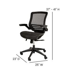 Flash Furniture Mesh Mid-Back Executive Office Chair, Black