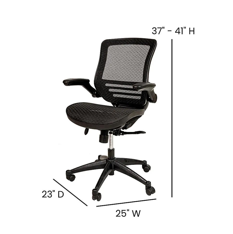 Flash Furniture Mesh Mid-Back Executive Office Chair, Black