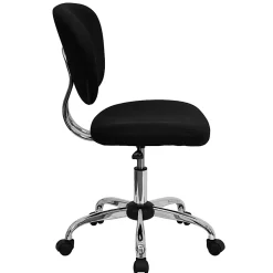 Flash Furniture Mesh Mid-Back Swivel Task Chair, Black/Silver