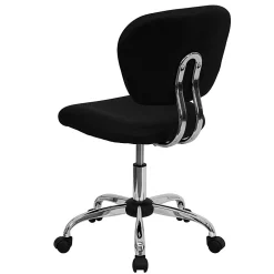 Flash Furniture Mesh Mid-Back Swivel Task Chair, Black/Silver